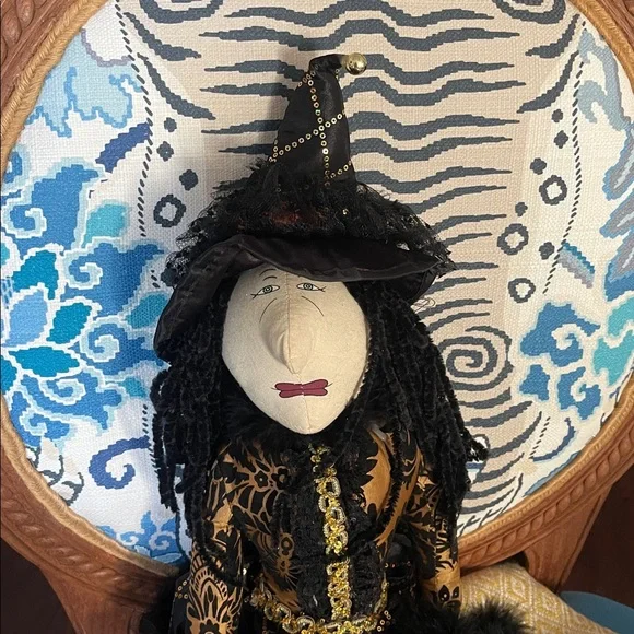 Black and Gold Witch Doll approximately 25” long - Picture 4 of 11